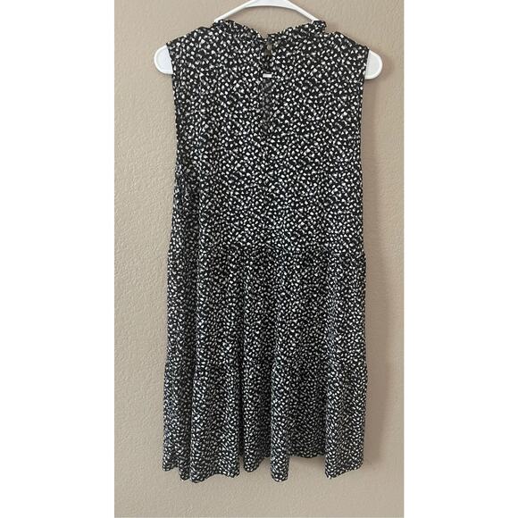 Rielle Ruffle Mock Neck Mini Tent Black Grey White Party Dress Size XL - NWT - Picture 6 of 13